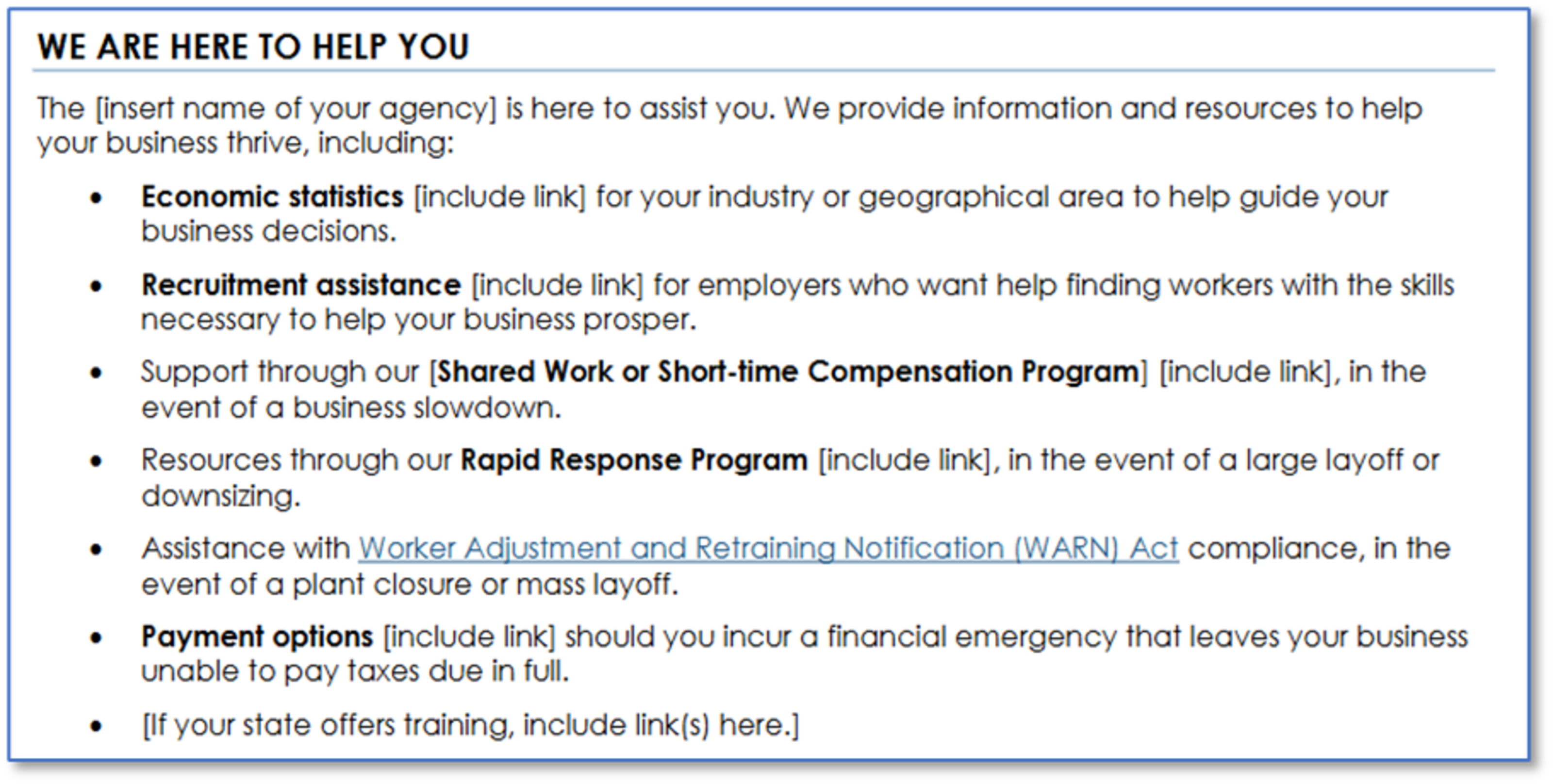 Except from NASWA Behavioral Insights Model Employer Handbook