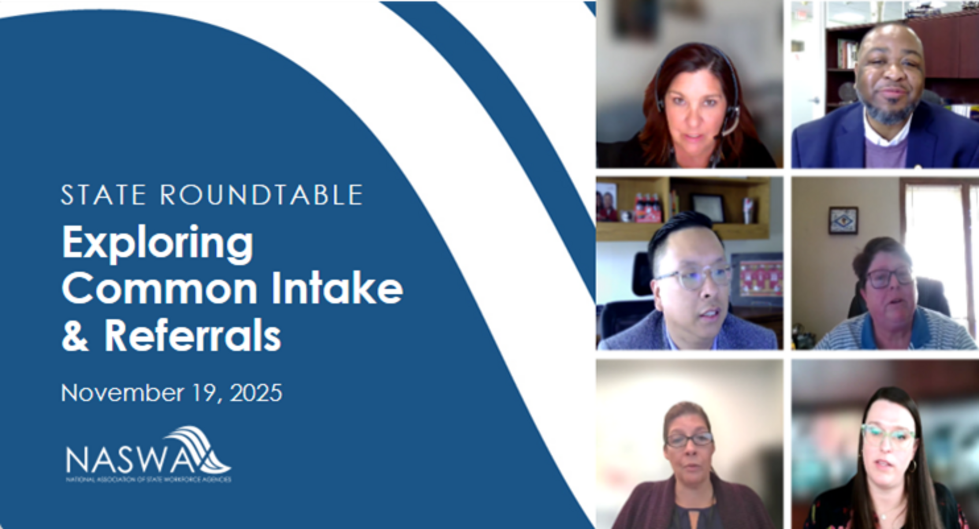 Exploring Common Intake and Referrals screenshot from Zoom presentation