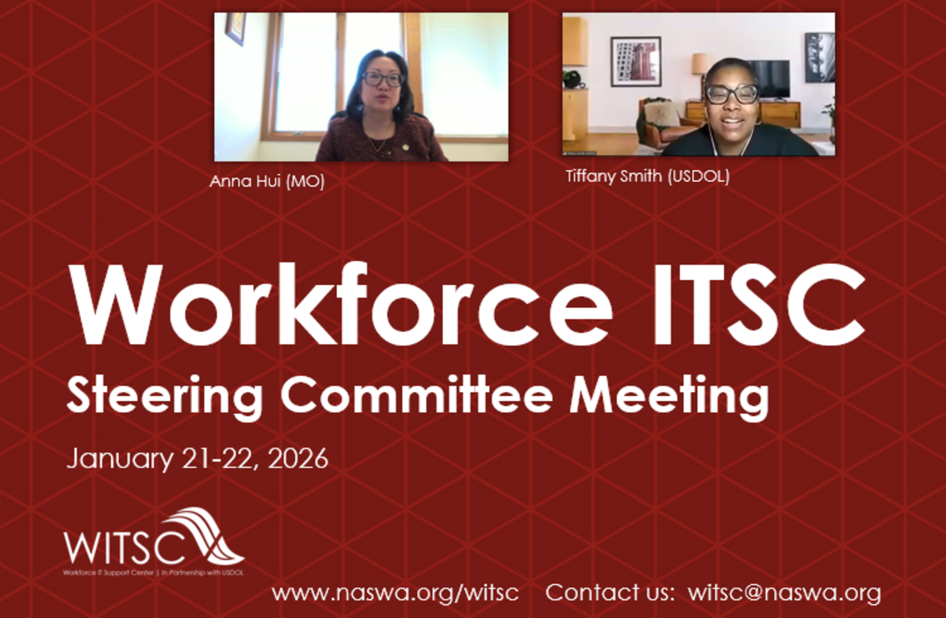 Workforce ITSC Steering Committee Meeting January 2026