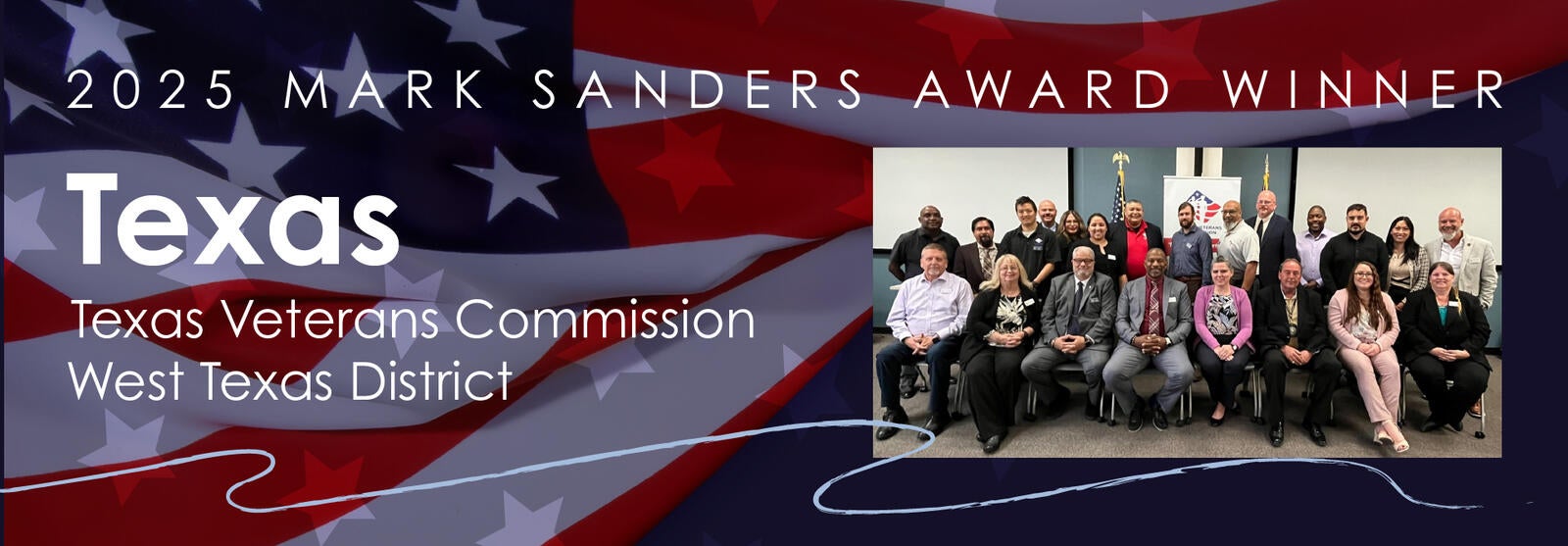 2025 Mark Sanders Award Winner | Texas | Texas Veterans Commission | West Texas District