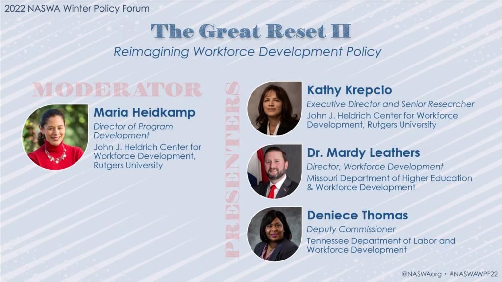 Breakout Session 2: The Great Reset II: Reimagining Workforce Development Policy