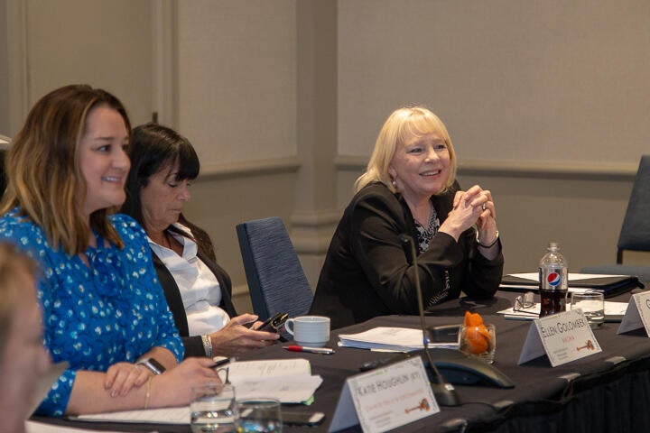 Gay Gilbert speaks at UI IB Subcommittee Meeting