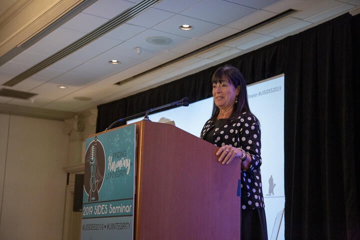 Ellen Golombek (NASWA) Welcomes SIDES Seminar Attendees