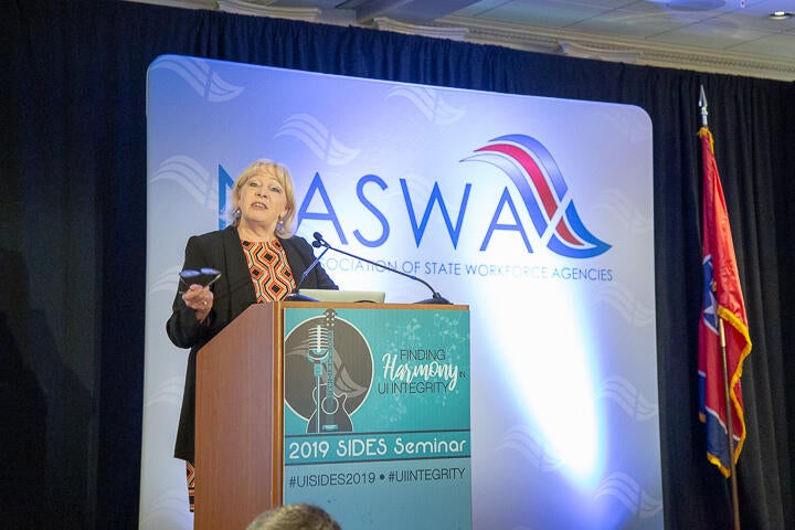 Gay Gilbert (USDOL) Welcomes SIDES Seminar Attendees