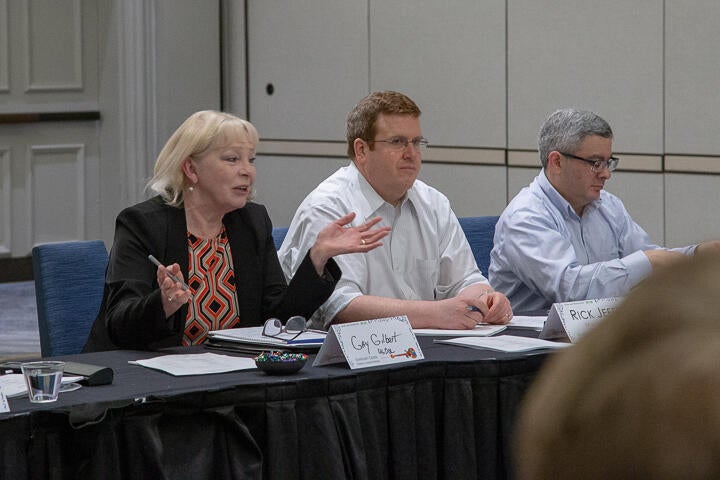 Gay Gilbert speaks at Integrity Center Steering Committee Meeting