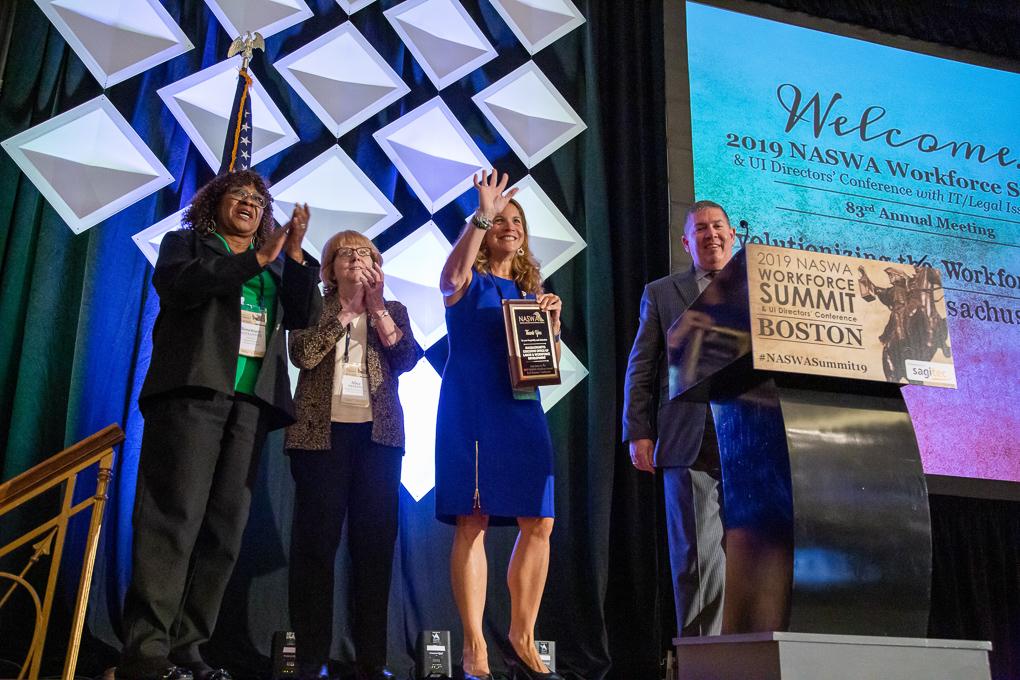 NASWA thanks Massachusetts for being conference host statening Ceremonies