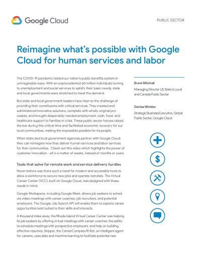 Google Cloud - Human Services and Labor